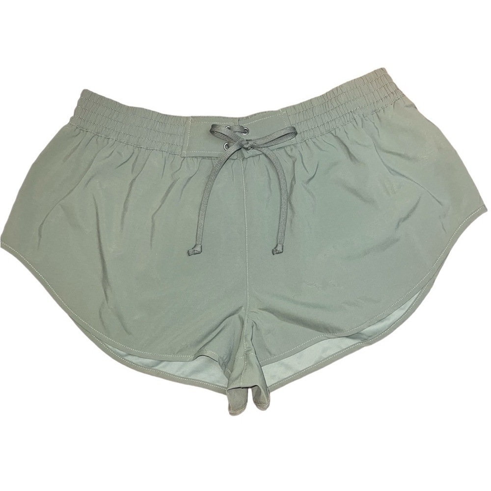 NWT Free People Movement Secret Garden Short Drawstring Moss Green XL Swim